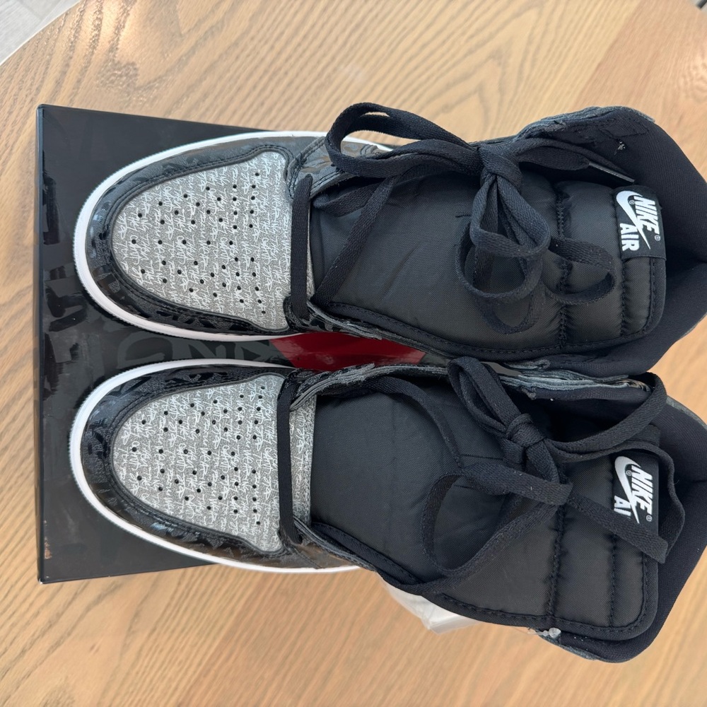 Nike Black and Silver High-Top Sneakers